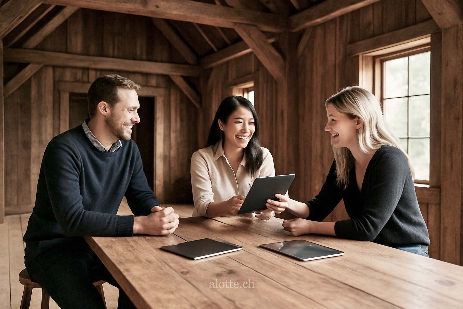 Image of creative team bring augmented by a GenAi device