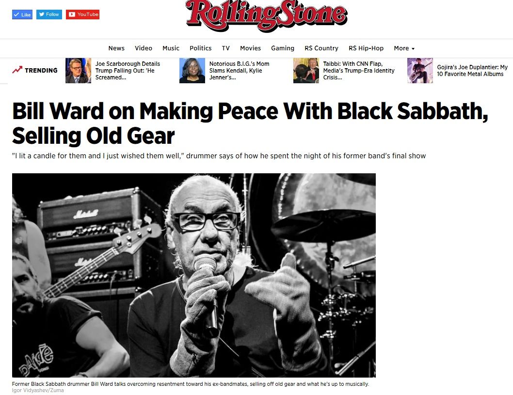 Bill Ward of Black Sabbath - Rolling Stone Magazine - Photo by Igor RockXposure
