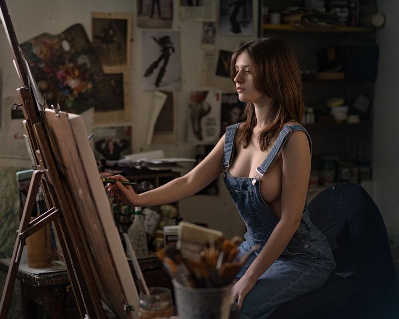 In the Painter's Studio with Katline