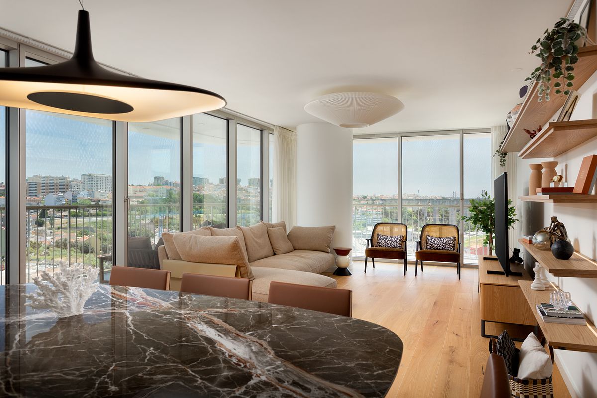 Fotografia do Apartamento de Luxo Infinity Tower, Lisboa, projeto Bevelli Home.