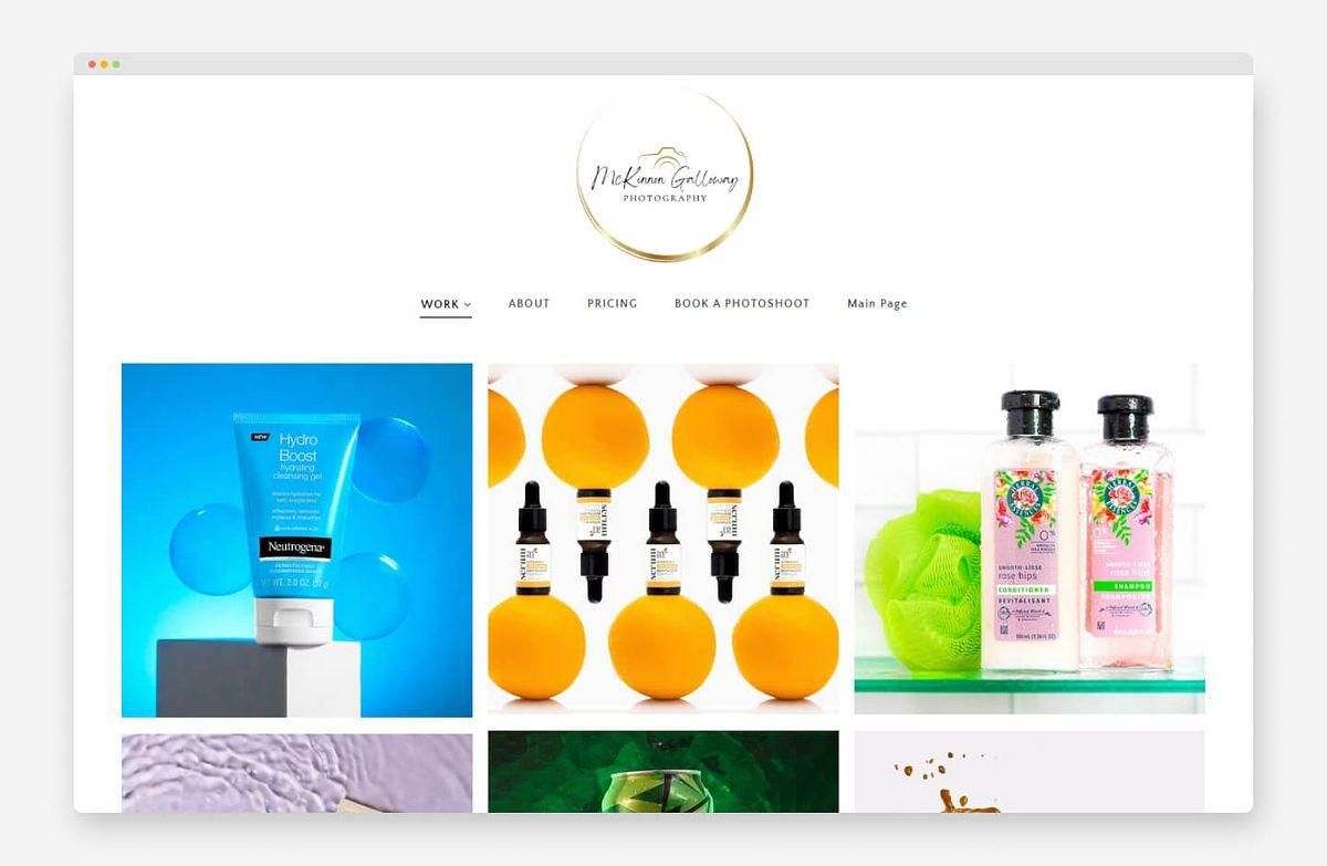 McKinnon's product photography website