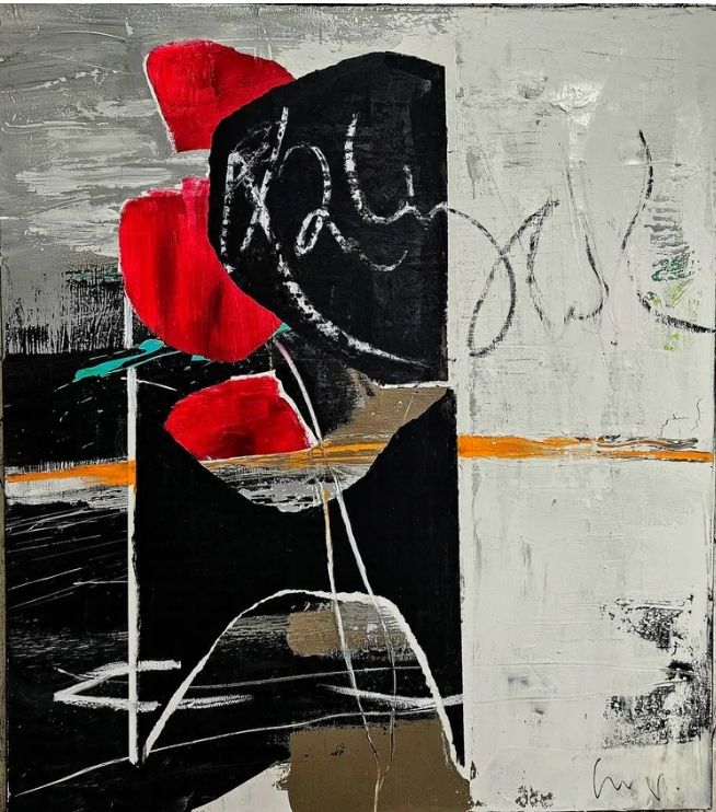 art work Acrylic and Oilsticks on Canvas by Dieter Langer