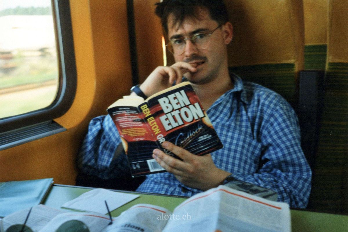 Image of Felix on a train Interrail Tour summer 1995