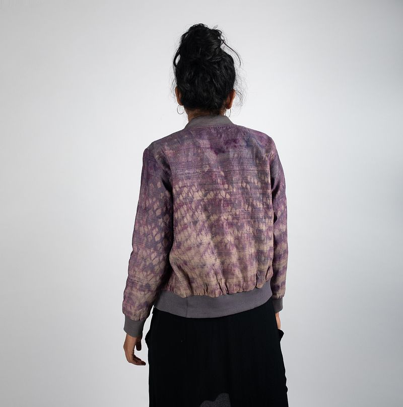 Honeycomb Tussar Silk Bomber