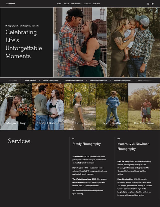 Sami VanCannon Portfolio Website Examples