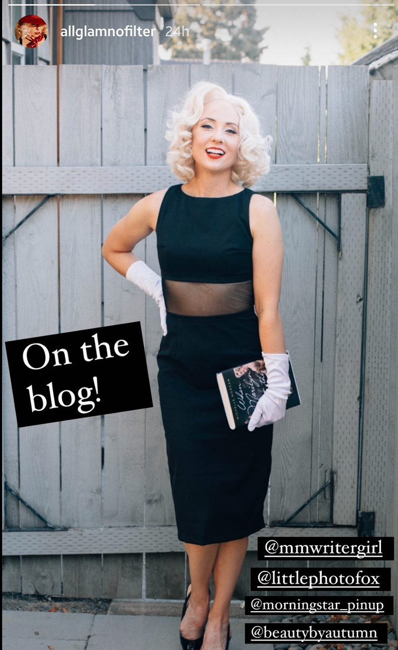 Marilyns Black Mesh Midriff Dress