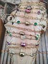 Strass charms kitten necklace