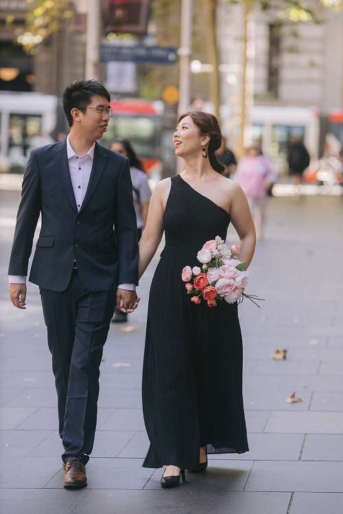 Engagement photo at Martin Place