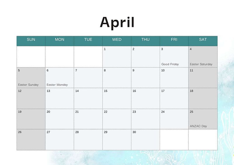 2026 Wall Calendar - Coastal Landscapes