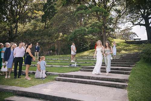 Wedding ceremony at Bradleys Head Amphitheatre