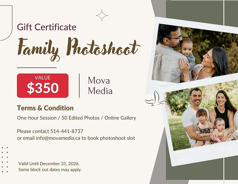 Family Photoshoot Gift Certificate
