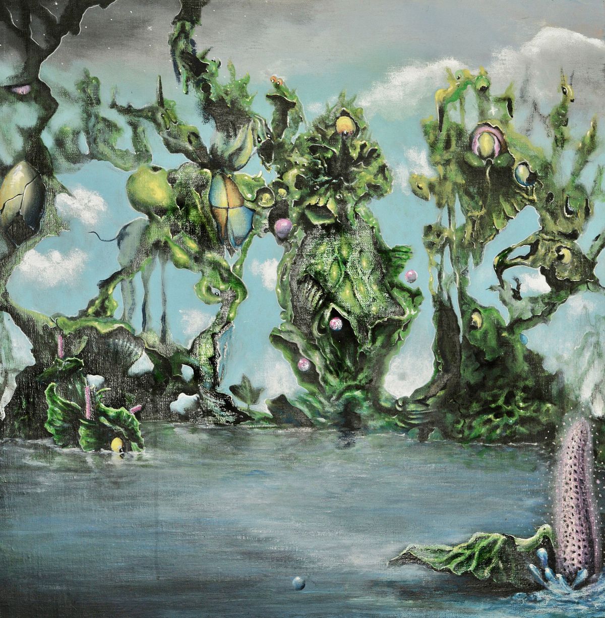 Landscape – surreal painting by Dutch artist Arnold Janssen