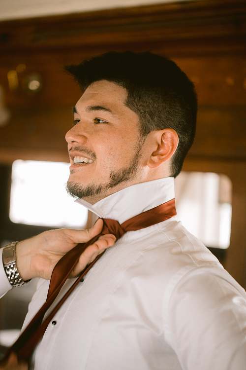 Groom Getting Ready