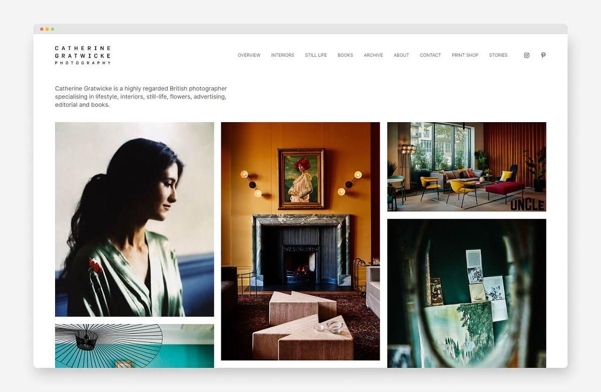 De advertentiewebsite van Catherine