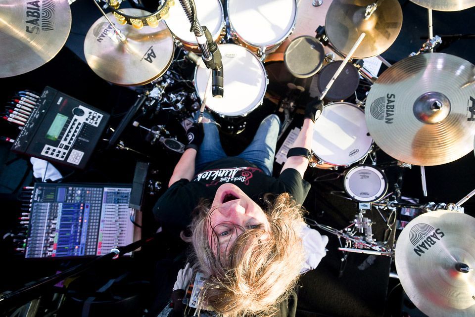Jimmy "Chocolate" Chalfant of KIX Drummer Aerial View - Photography by Igor RockXposure