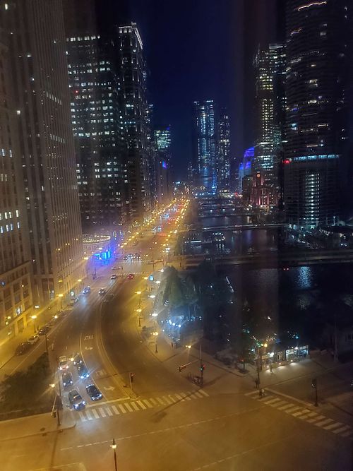 The Magnificent Architecture of Downtown Chicago at Night